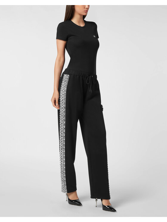 PHILIPP PLEIN PHILIPP PLEIN Spodnie dresowe 26337 Czarny Jogger Fit