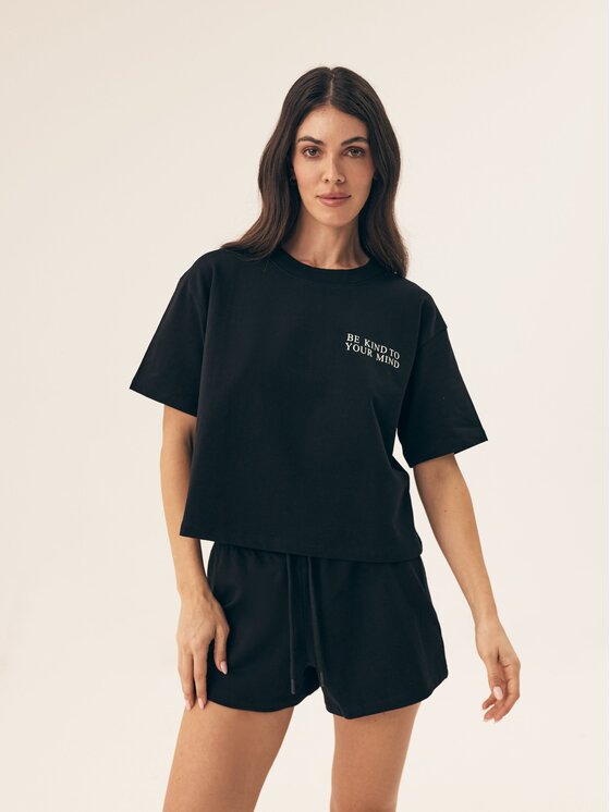 Esotiq Esotiq T-Shirt 42568 Czarny Regular Fit