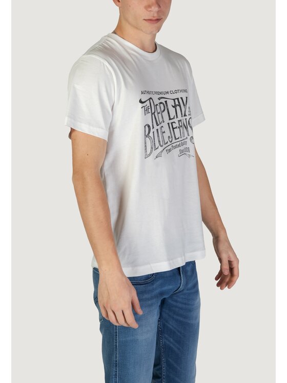 REPLAY REPLAY T-Shirt M3042.000.2660 Biały Shirt Fit
