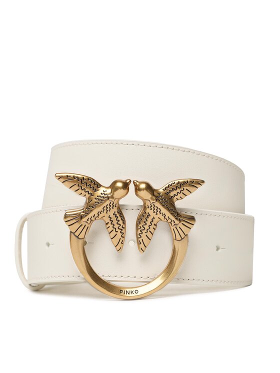 PINKO Pinko Dámský pásek Love Berry H4 Belt PE 23 PLT01 100120 A0F1 Bílá