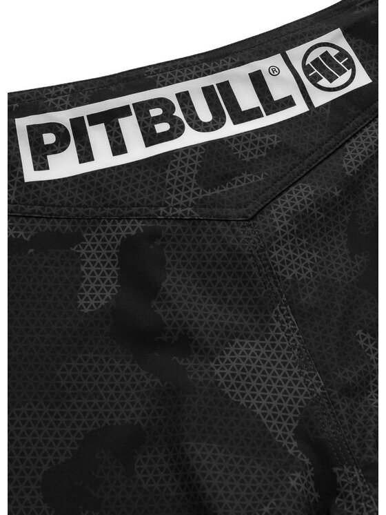 PITBULL PITBULL Szorty sportowe Spodenki treningowe Mesh Performance Pro plus Net Camo II 3XL Czarny Regular Fit