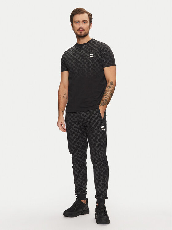 KARL LAGERFELD KARL LAGERFELD Spodnie dresowe 705096 551951 Czarny Regular Fit