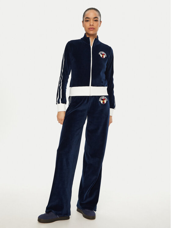 Tommy Jeans Tommy Jeans Суитшърт Velvet DW0DW20565 Тъмносин Slim Fit