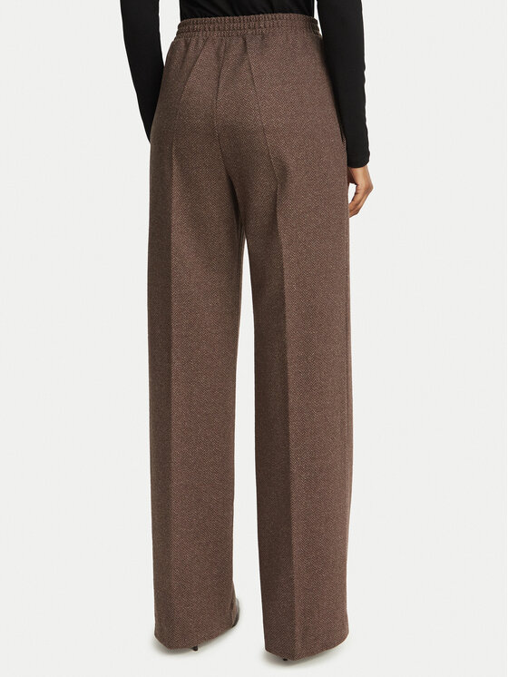 Weekend Max Mara Weekend Max Mara Kalhoty z materiálu Editta 2625786012 Hnědá Regular Fit
