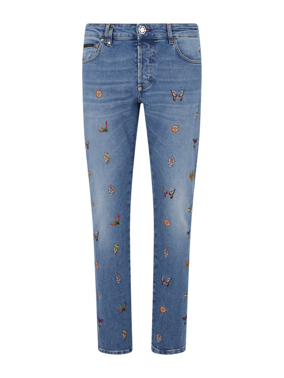 PHILIPP PLEIN PHILIPP PLEIN Jeansy 29788 Niebieski Straight Leg