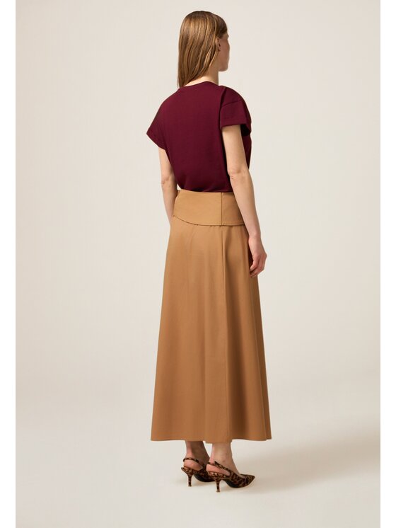 Oltre Oltre Spódnica maxi 1165R001524N002 Brązowy A-Line Fit