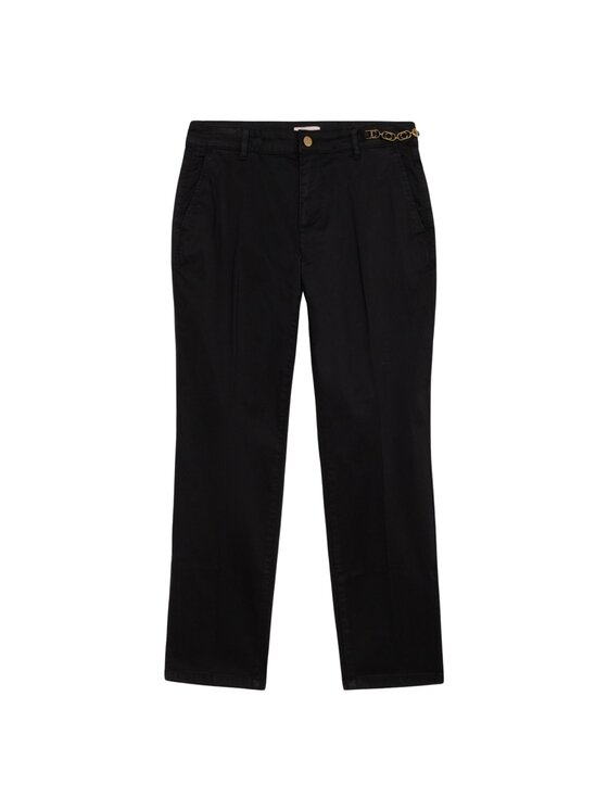 Oltre Oltre Spodnie materiałowe P722R008636N033 Czarny Regular Fit