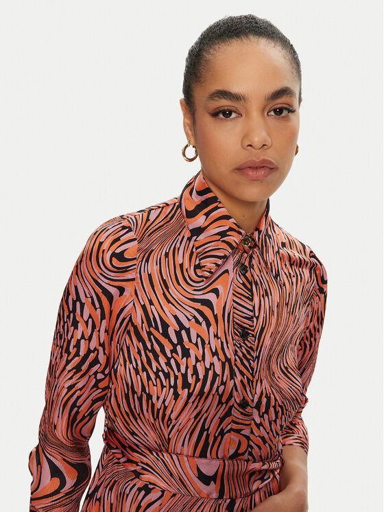 PINKO PINKO Sukienka koszulowa 102834 A1KD Pomarańczowy Regular Fit