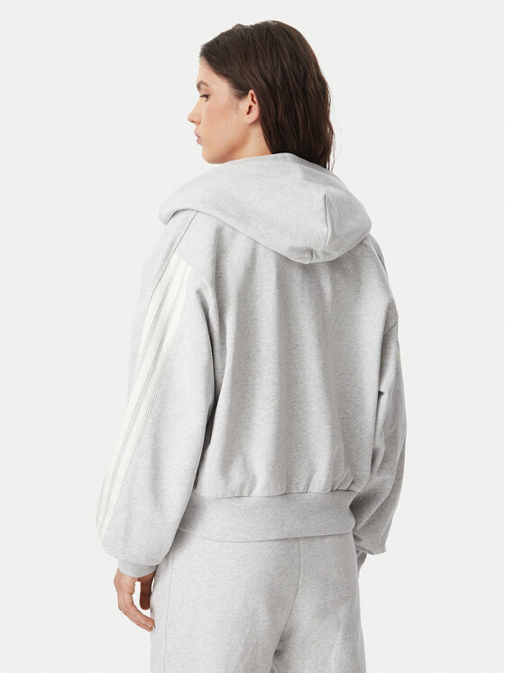 adidas adidas Džemperis Kit 3-Stripes Full Zip Hoodie KV9879 Pilka Regular Fit