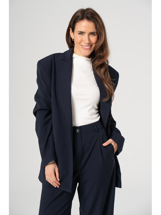 Salme Salme Marynarka Ernesta Granatowy Regular Fit