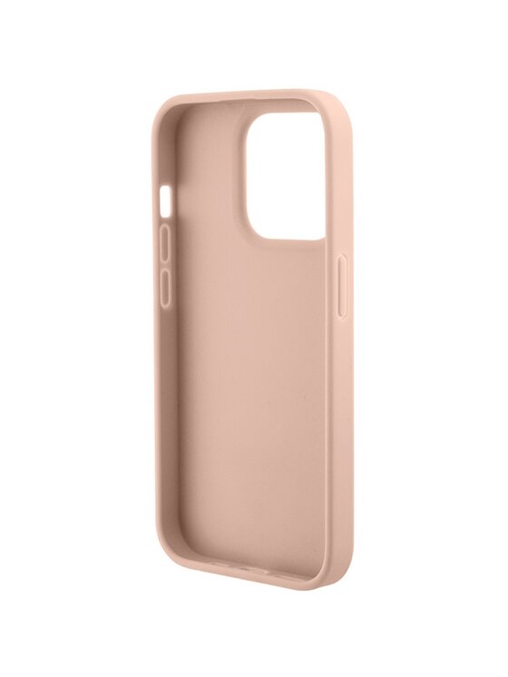 Guess Guess Etui na telefon Croco Triangle Metal Logo Różowy