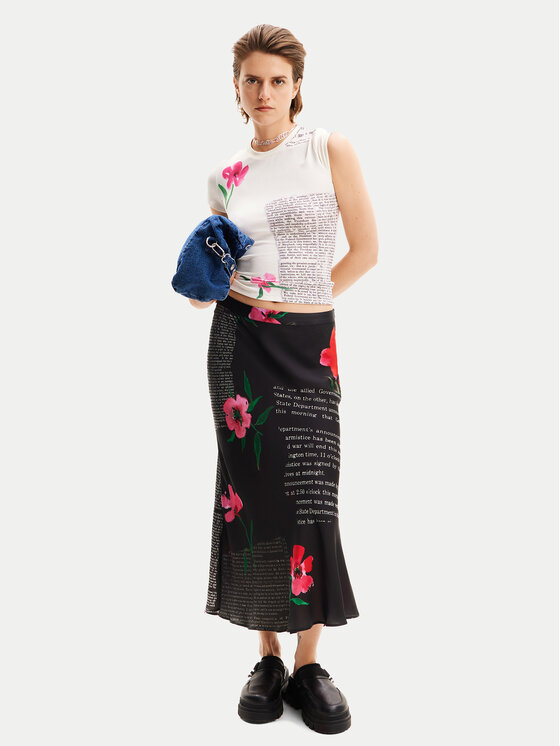 Desigual Desigual Póló Mirna 24SWTK10 Fehér Slim Fit