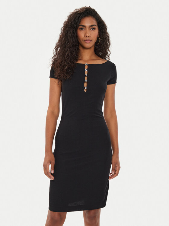 Guess Kleid fur den Alltag W4YK13 KAQL2 Schwarz Regular Fit Modivo