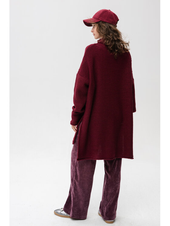 blue shadow blue shadow Sweter Guliwer Bordowy Regular Fit