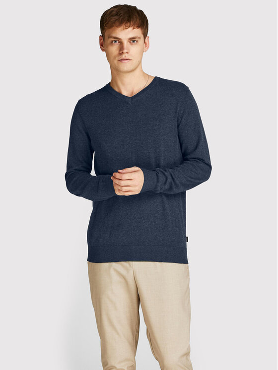 Jack&Jones Džemperis Emil 12208365 Tumši zils Regular Fit