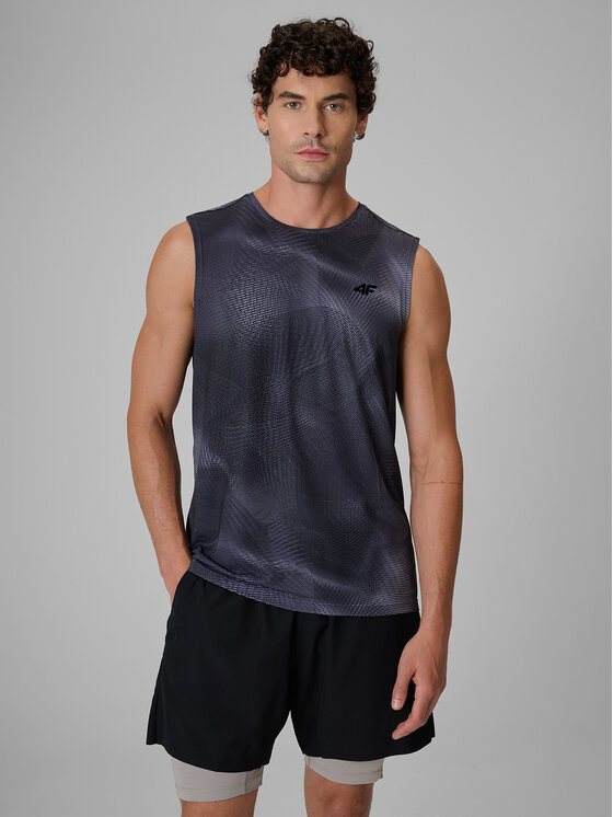 4F 4F Tank top CORE SYSTEM Czarny Regular Fit
