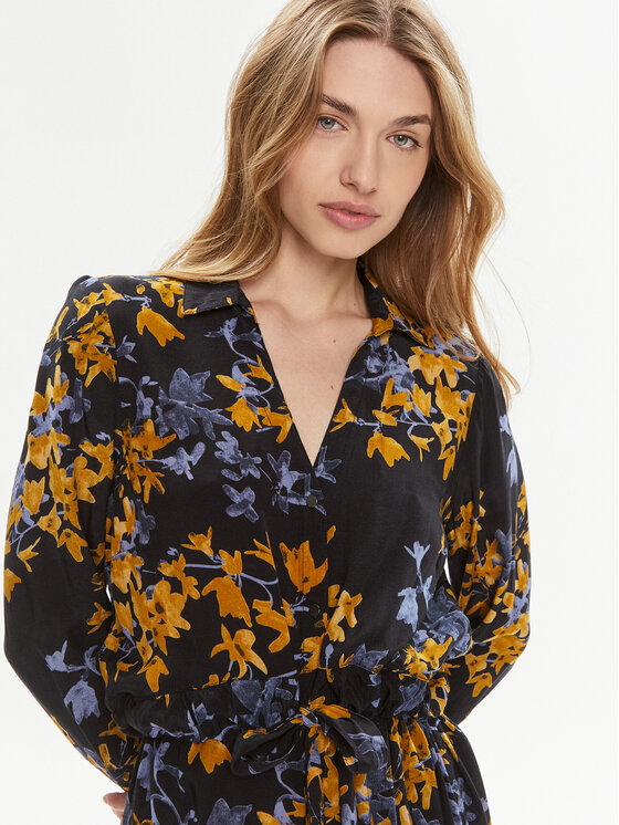 Kaffe Kaffe Φόρεμα πουκάμισο 10503838 Μαύρο Regular Fit