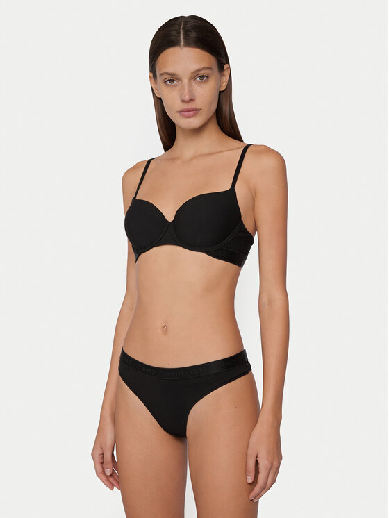 Tommy Hilfiger Tommy Hilfiger Сутиен с банели UW0UW06529 Черен