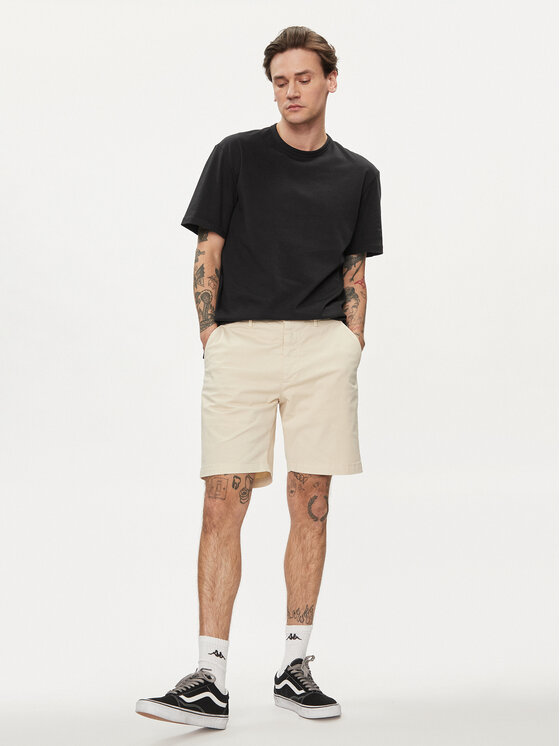 Pepe Jeans Pepe Jeans Szorty materiałowe Regular Chino Short PM801092 Beżowy Regular Fit
