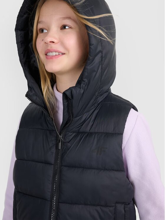 4F 4F Bezrękawnik 4FJWSS25TVJAF166-20S Czarny Regular Fit