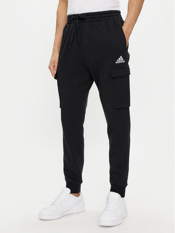 Adidas Donji Dio Trenerke Essentials Fleece Regular Tapered Cargo Joggers HL2226 Crna Regular Fit