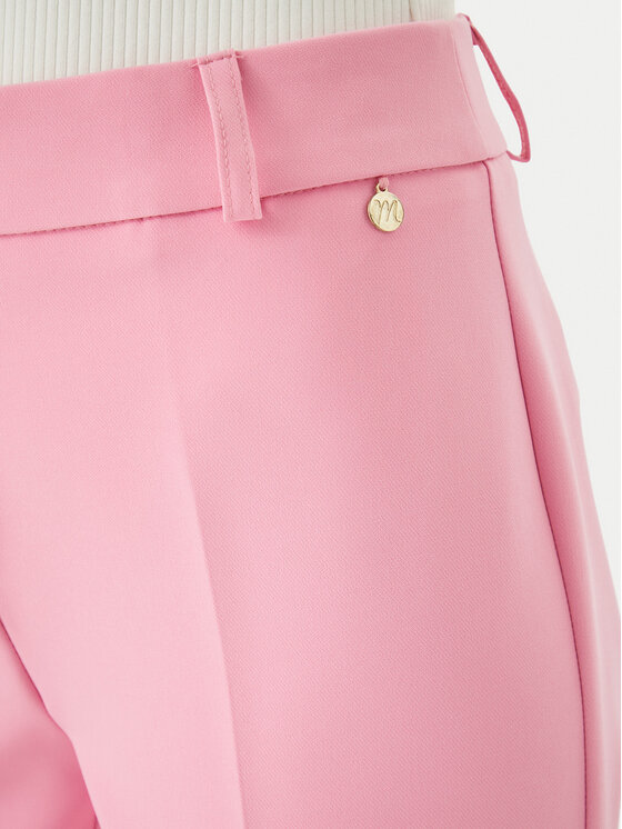 Maryley Maryley Kalhoty z materiálu 26EB52Z/43BB Světle růžová Regular Fit