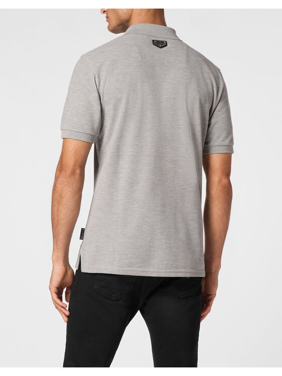 PHILIPP PLEIN PHILIPP PLEIN Polo 9407 Szary Slim Fit