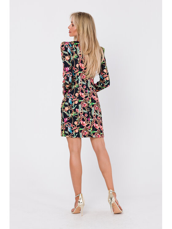 Made of Emotion Made of Emotion Sukienka koktajlowa M756 Kolorowy Modern Fit