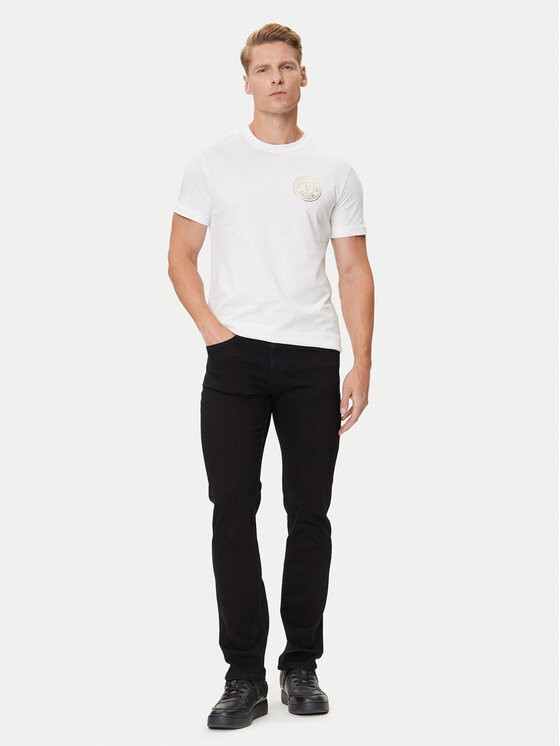 Versace Jeans Couture Versace Jeans Couture T-krekls 79GAHT00 CJ00T Balts Regular Fit