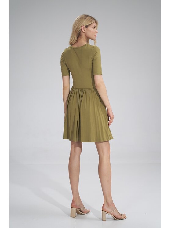 FIGL FIGL Šaty M751 Kaki Regular Fit