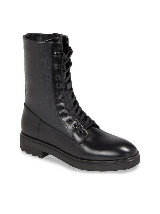 Calvin Klein Calvin Klein Planinarske cipele Cleat Combat Boot - Epi Mono Mix HW0HW01713 Crna
