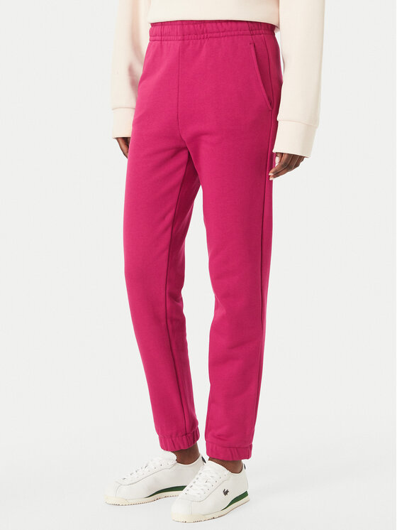 Lacoste Pantaloni trening XF5268 Roz închis Regular Fit