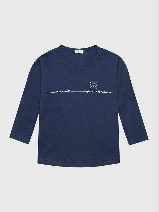 United Colors Of Benetton Bluză 3I9WA100T Bleumarin Regular Fit