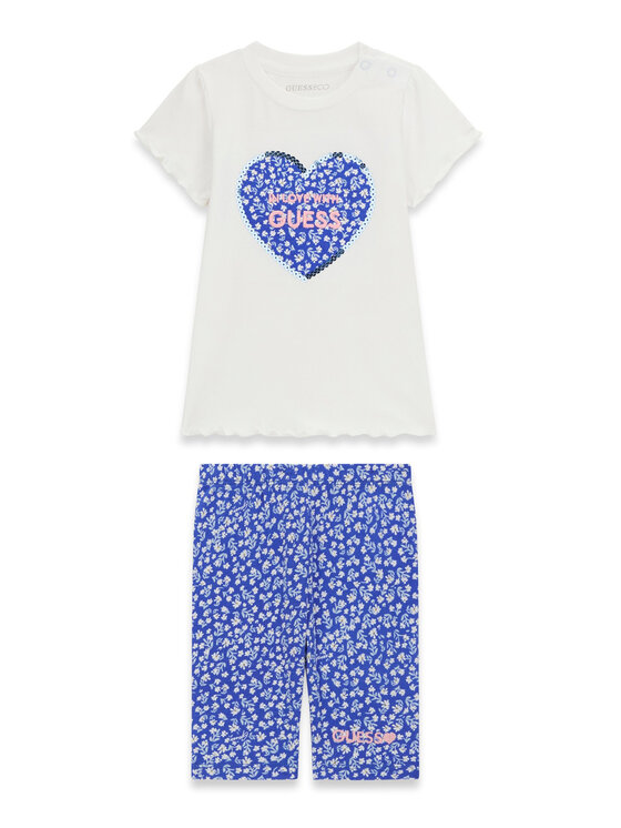 Guess Guess Komplektas: marškinėliai ir tamprės A6GG03 K6YW4 Mėlyna Regular Fit