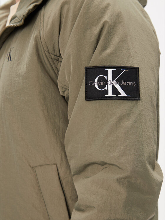 Calvin Klein Jeans Calvin Klein Jeans Μπουφάν μεταβατικό Hooded Padded Harrington J30J324698 Πράσινο Regular Fit