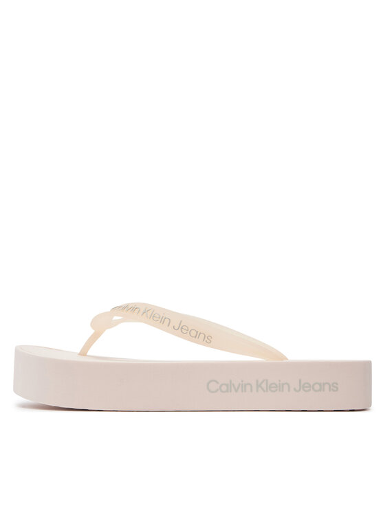 Calvin Klein Jeans Calvin Klein Jeans Zehentrenner Beach Sandal Flatform Logo YW0YW01092 Rosa