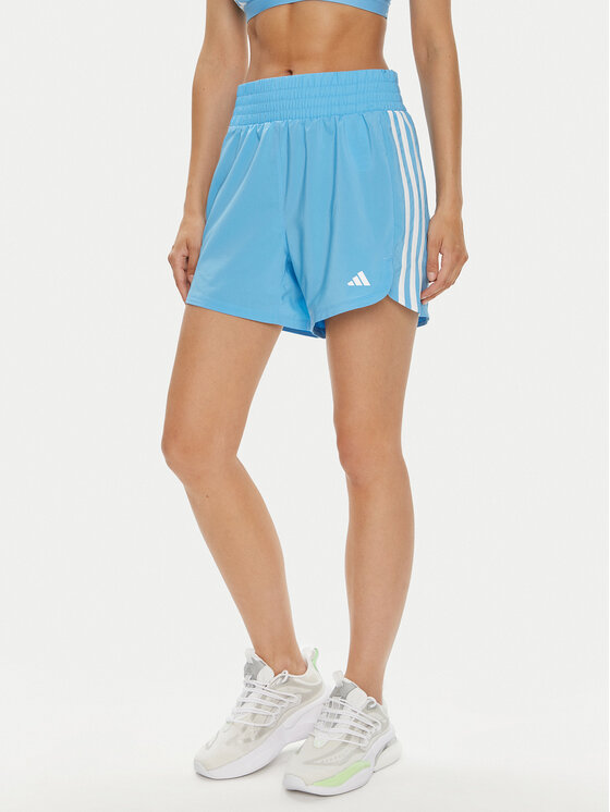 Pantaloni scurți sport adidas Femei, Mărimea: XS, Albastru celest, Pacer Training 3-Stripes IS1664