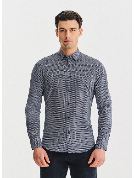 Pako Lorente Pako Lorente Koszula P25WF-1X-039 Granatowy Slim Fit