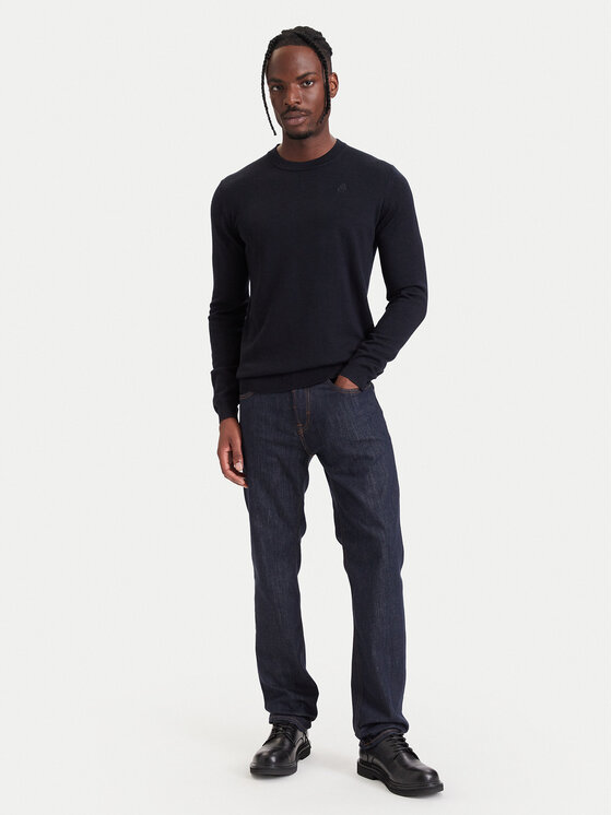 KARL LAGERFELD KARL LAGERFELD Sweter 655000 564399 Granatowy Regular Fit