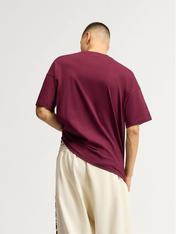 adidas adidas T-Shirt 173141 Czerwony ciemny Oversize