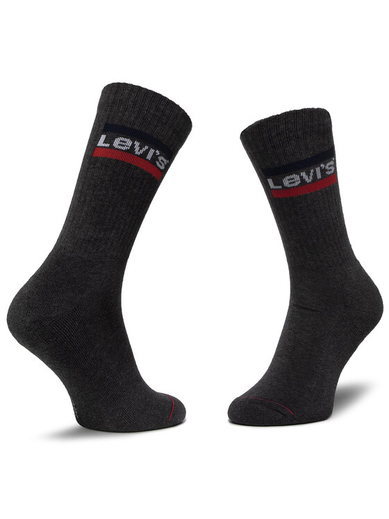 Levi's® Levi's Σετ 2 ζευγάρια ψηλές κάλτσες unisex 37157-0153 Μαύρο