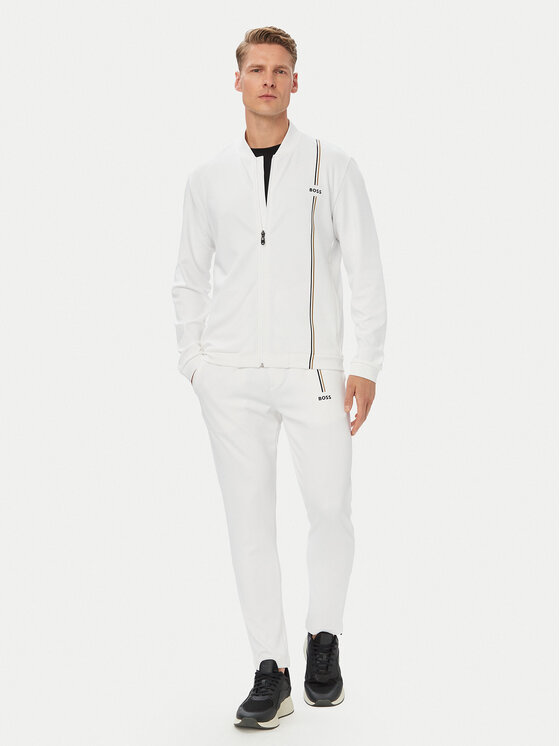 BOSS BOSS Mikina TOC Game 50563352 Biela Regular Fit
