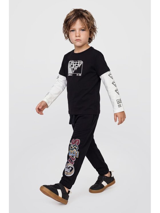 Guess Kids Guess Kids T-Shirt 185497 Czarny Classic Fit