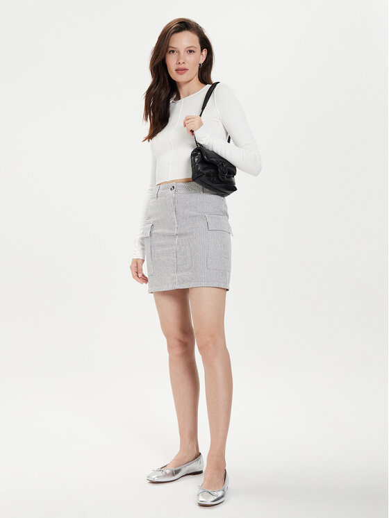 Gina Tricot Gina Tricot Puzdrová sukňa 21988 Tmavomodrá Slim Fit