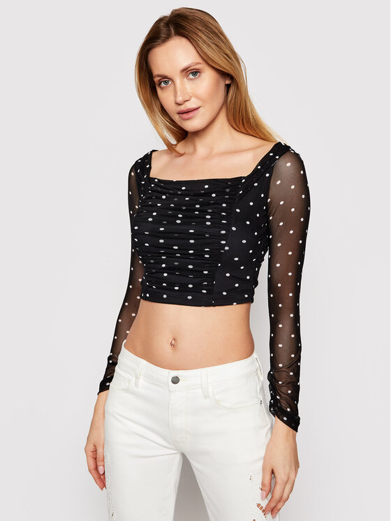 Blusa Sophia W1GP0K K2X51 Nero Slim Fit