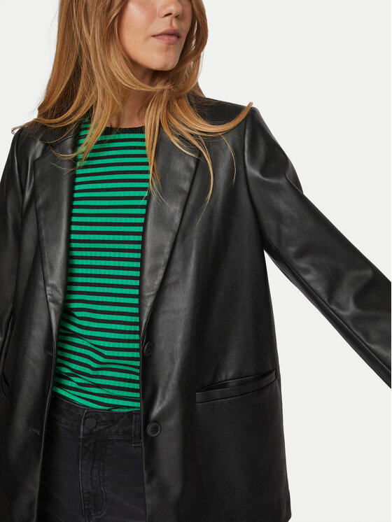 Vila Vila Marynarka Nille 14084378 Czarny Loose Fit