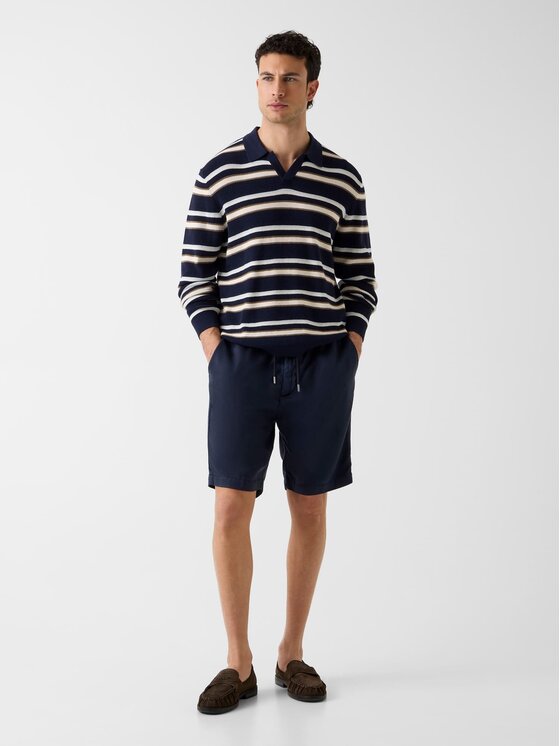 Guess Guess Spodnie materiałowe 182638 Niebieski Bermuda Fit