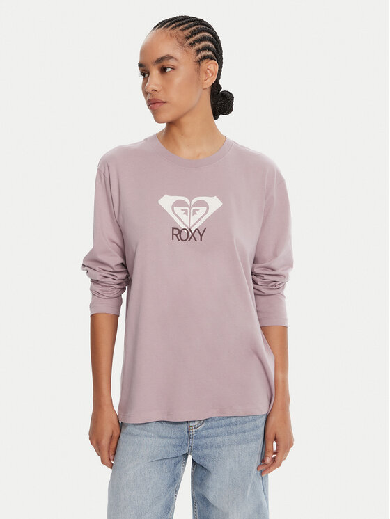 Roxy Bluzka Hangloose Art Ls ERJZT06035 Fioletowy Regular Fit
