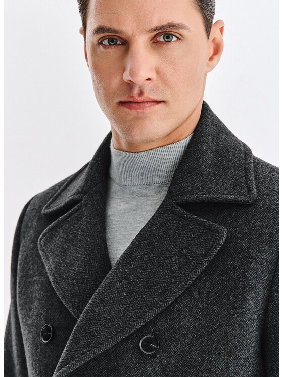 Pako Lorente Pako Lorente Płaszcz zimowy P25WF-7X-004 Szary Classic Fit
