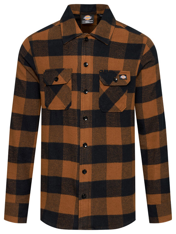 Dickies Dickies Koszula Unisex New Sacramento DK0A4XDZBD01 Brązowy Regular Fit